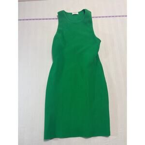 Babaton Aritzia Ribbed Knit Midi Dress Green Sleeveless Bodycon Size L